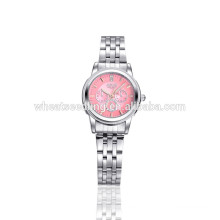 Face rose trois yeux en acier inoxydable mode montre main femme